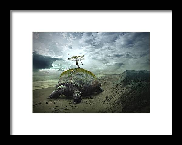 Iroquois Framed Print featuring the digital art Iroquois Creation Story by Rick Mosher
