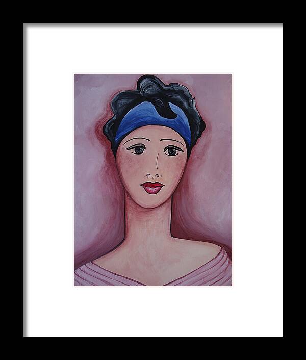Female Portrait Framed Print featuring the painting Isabella by Leslie Manley