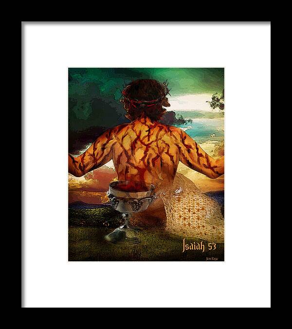 Isaiah 53 Framed Print featuring the digital art Isaiah 53 by Jennifer Page