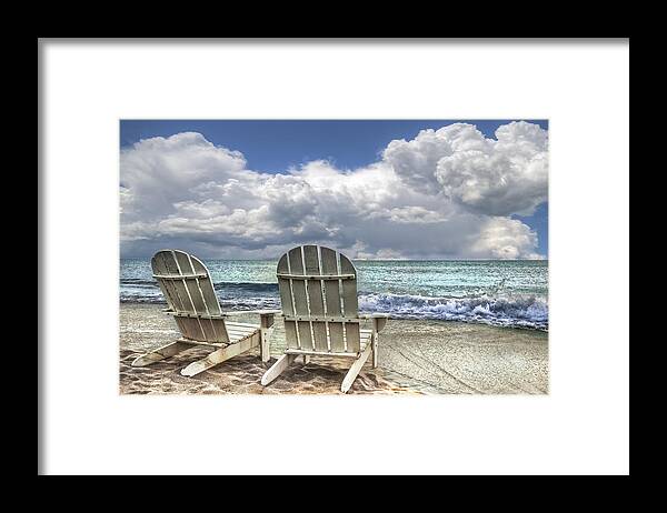Clouds Framed Print featuring the photograph Island Attitude by Debra and Dave Vanderlaan