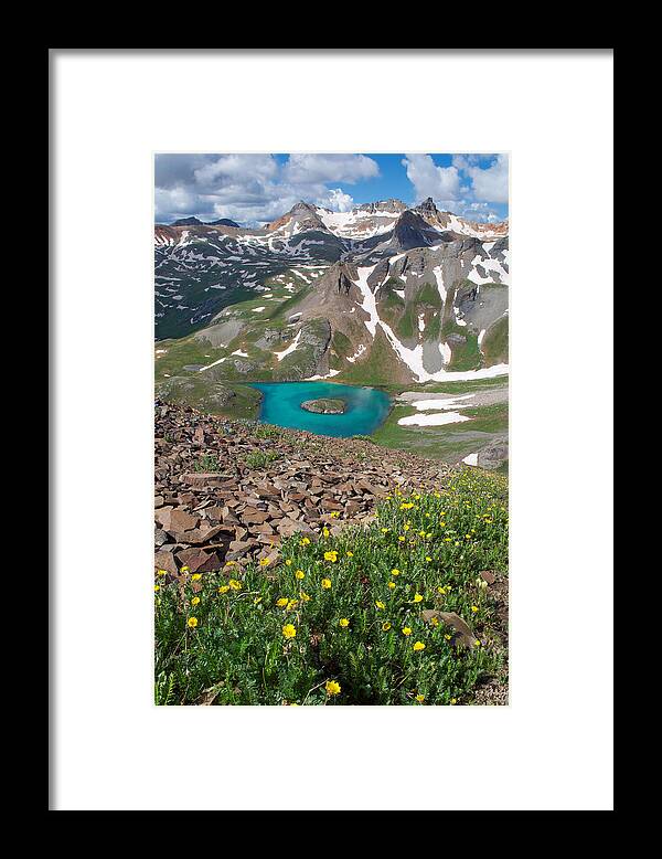 Island Lake Framed Print featuring the photograph Island Lake View by Aaron Spong