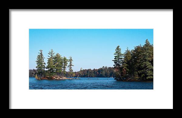 Adirondack's Framed Print featuring the photograph Island on the Fulton Chain of Lakes by David Patterson