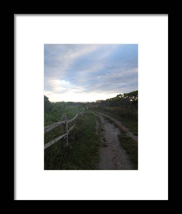 Road.path Framed Print featuring the photograph Island Road by Robert Nickologianis