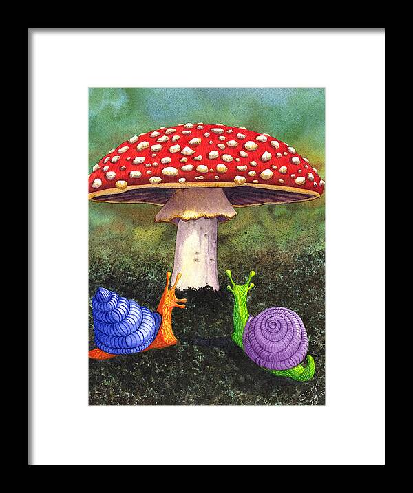 Snail Framed Print featuring the painting It DOES Exist by Catherine G McElroy