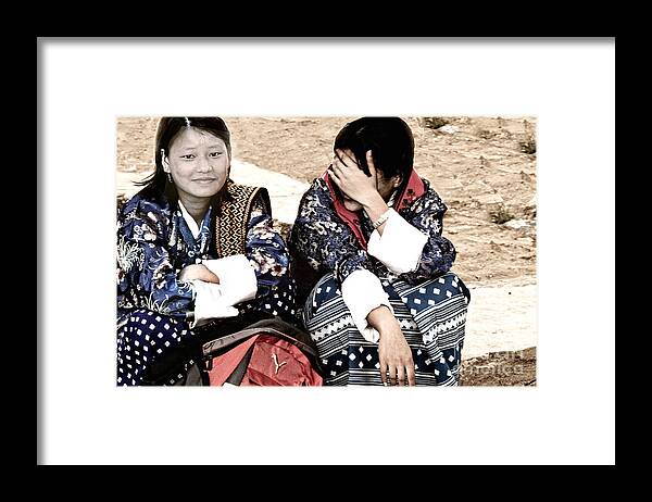 Asia Framed Print featuring the digital art It is funny by Angelika Drake