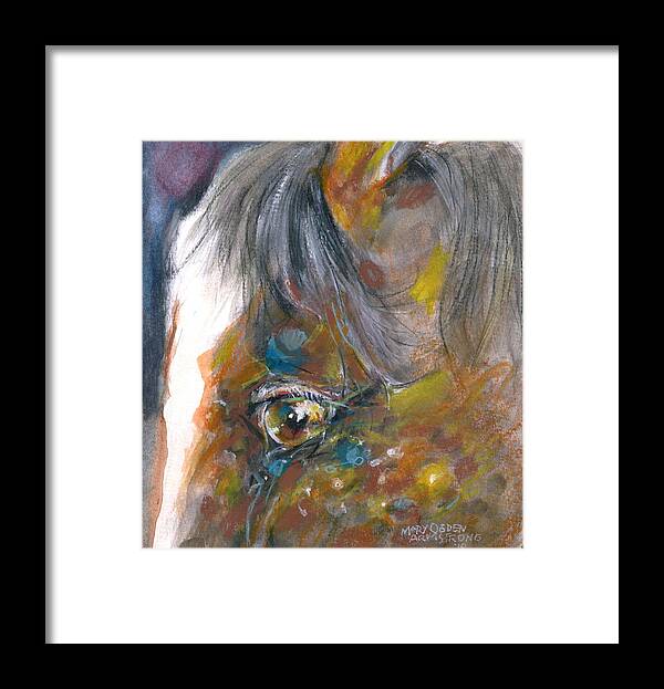 Mary Ogden Armstrong Framed Print featuring the painting It is in the eye by Mary Armstrong