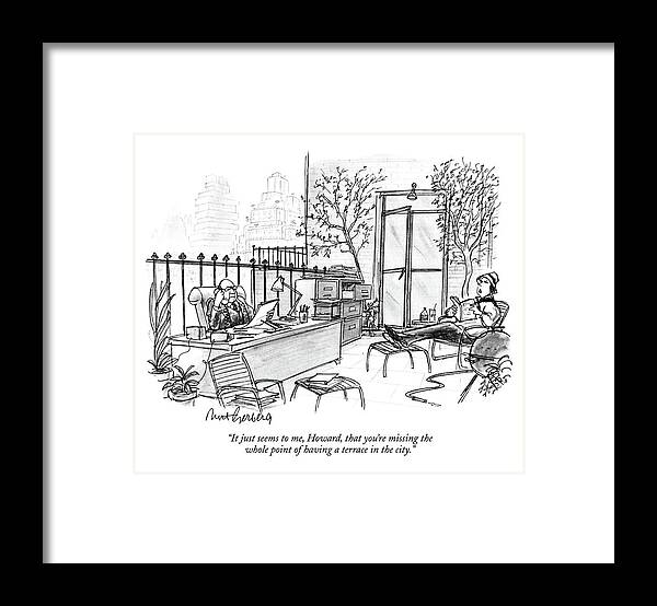

Wife Framed Print featuring the drawing It Just Seems by Mort Gerberg