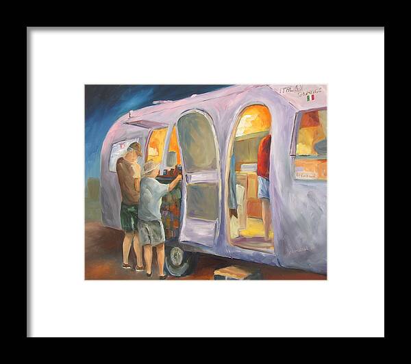 Food Truck Framed Print featuring the painting Italian Sausage by Susan Richardson