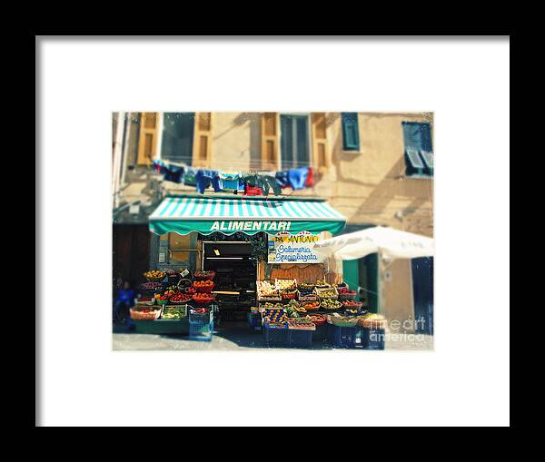 Italy Framed Print featuring the photograph Italy CinqueTerre store front by Sylvia Cook