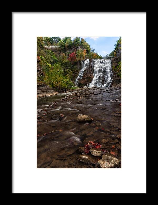 Ithaca Falls Framed Print featuring the photograph Ithaca Falls 2 by Mark Papke