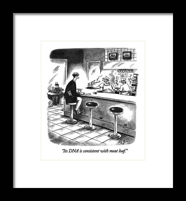 
Science Framed Print featuring the drawing Its Dna Is Consistent With Meat Loaf by Frank Cotham