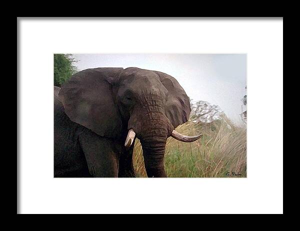 Africa Framed Print featuring the painting Ivory King by George Pedro