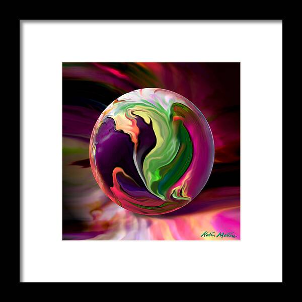 Jack-in-the-pulpit Framed Print featuring the digital art Jack in the Pulpit Globe by Robin Moline