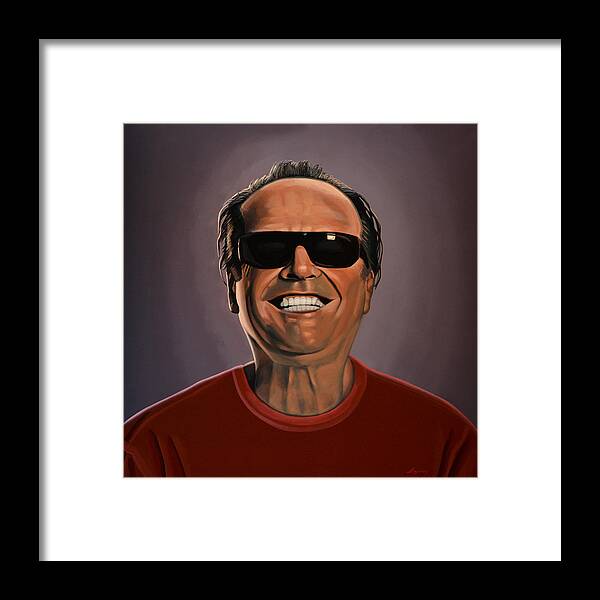 Jack Nicholson Framed Print featuring the painting Jack Nicholson 2 by Paul Meijering