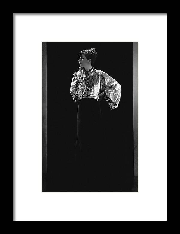 Fashion Framed Print featuring the photograph Jacqueline Quesnel Wearing Lanvin by Horst P. Horst