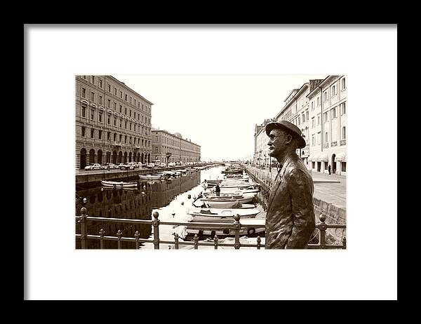 Adriatic Framed Print featuring the photograph James Joyce in Trieste by Ulrich Kunst And Bettina Scheidulin