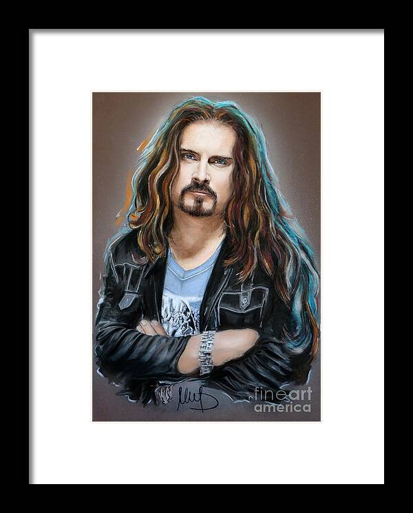 James Labrie Framed Print featuring the mixed media James LaBrie by Melanie D