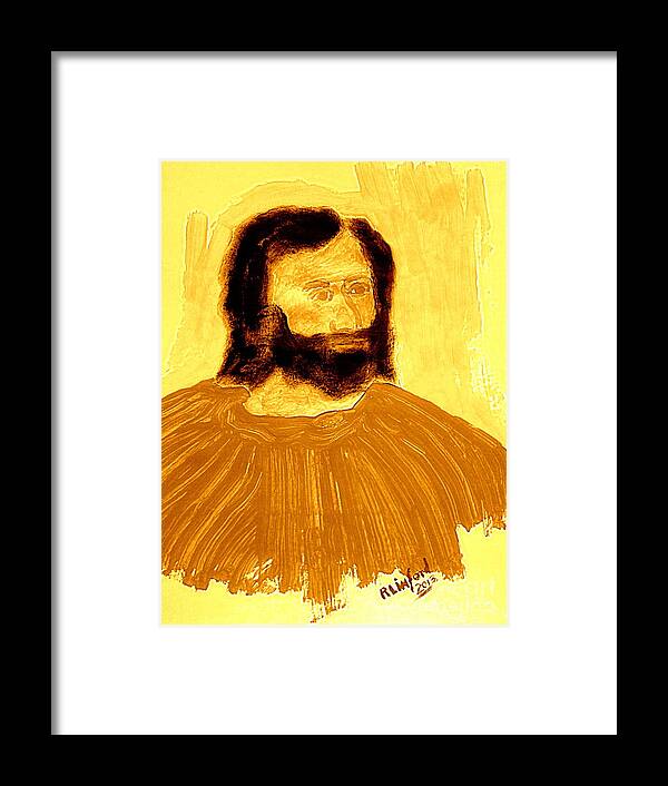 James Framed Print featuring the painting James the Apostle son of Zebedee 2 by Richard W Linford