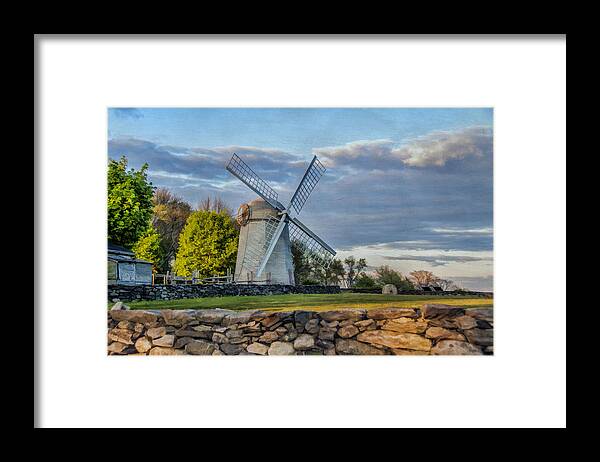Historical Framed Print featuring the photograph Jamestown Windmill by Cathy Kovarik