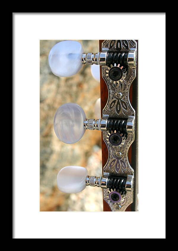 Guitar Framed Print featuring the photograph Jammed Pearl by Marie Neder
