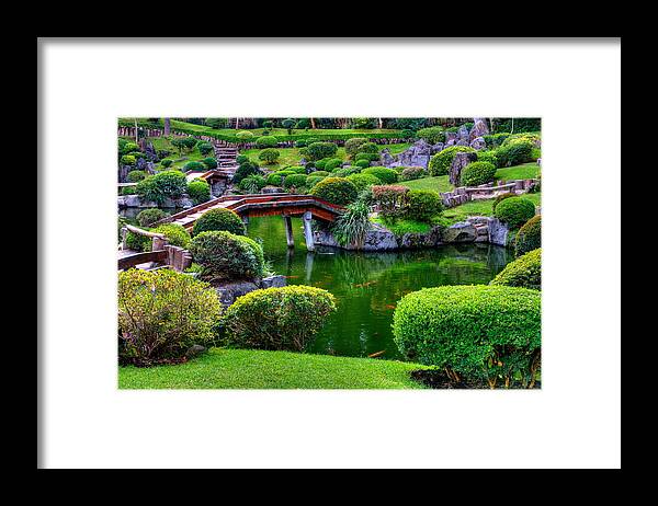 Gardens Framed Print featuring the photograph Japanese Gardens by Robert McKinstry