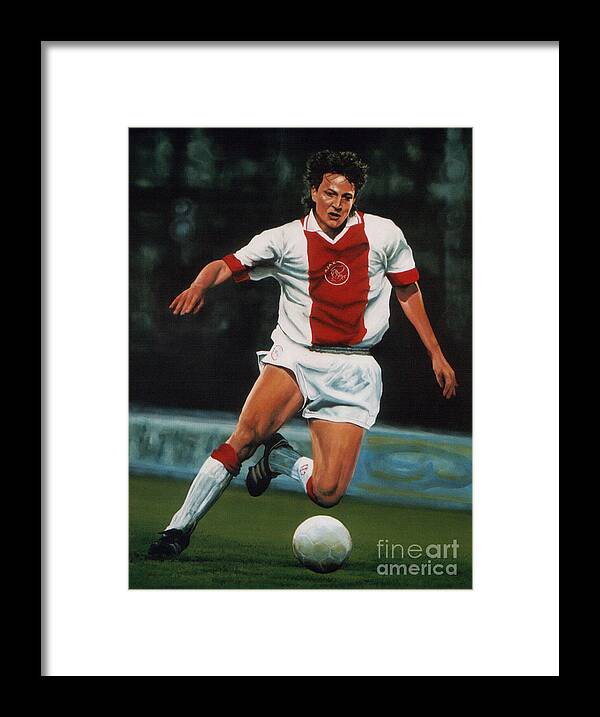 Jari Litmanen Framed Print featuring the painting Jari Litmanen by Paul Meijering