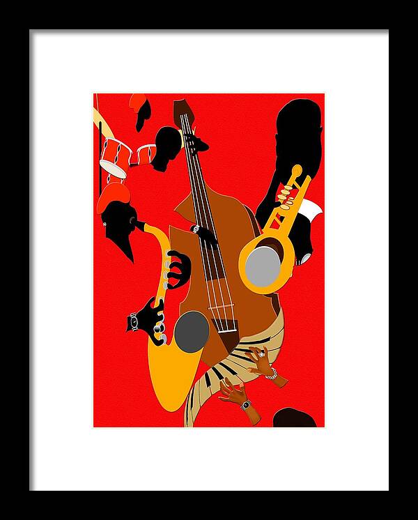 Jazz Framed Print featuring the digital art Jazzee by Terry Boykin