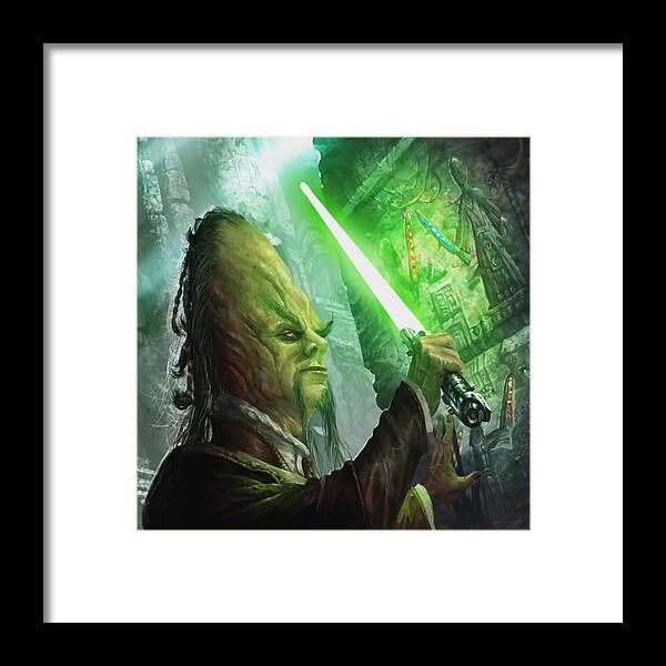 Star Wars Framed Print featuring the digital art Jedi Archaeologist by Ryan Barger