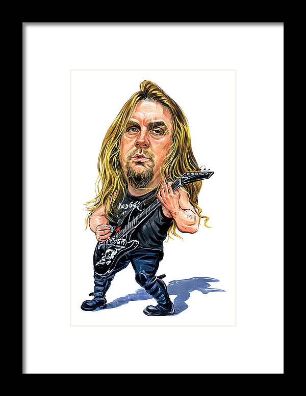 Jeff Hanneman Framed Print featuring the painting Jeff Hanneman by Art 