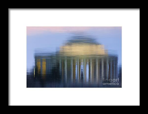 Clarence Holmes Framed Print featuring the photograph Jefferson Memorial Reflection by Clarence Holmes