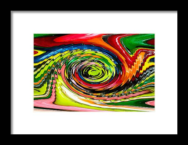 Abstract Framed Print featuring the photograph Jelly Beans Anyone by Winnie Chrzanowski