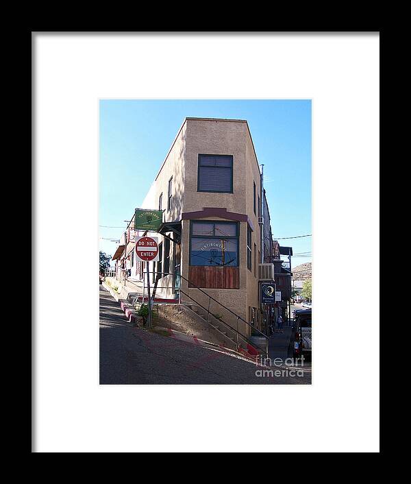 Jerome Flatiron Cafe Framed Print featuring the photograph Jerome AZ 2 by Tom Doud