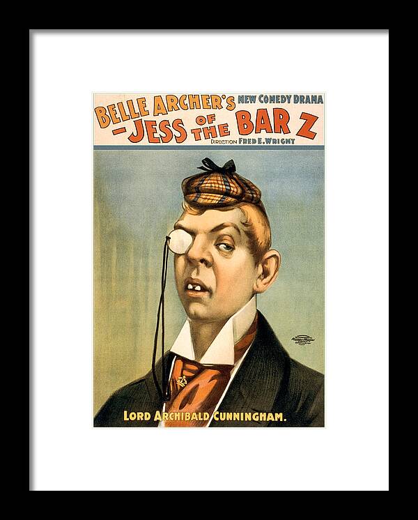 Entertainment Framed Print featuring the drawing Jess of the Bar Z by Aged Pixel