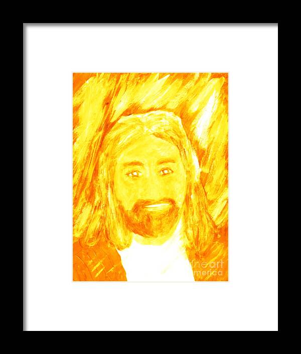 Jesus Christ Framed Print featuring the painting Jesus is The Christ The Holy Messiah 1 by Richard W Linford