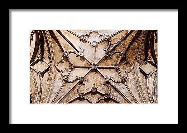 Jesus Framed Print featuring the photograph Jesus on a Ribbed Ceiling by Weston Westmoreland