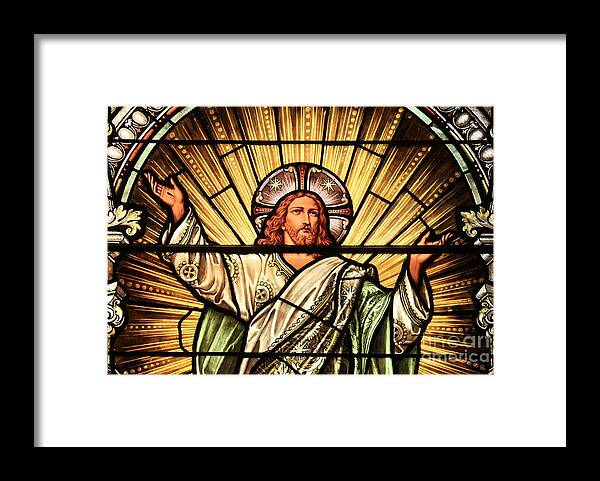 Jesus Framed Print featuring the photograph Jesus - The Light Of The Wold by Adam Jewell