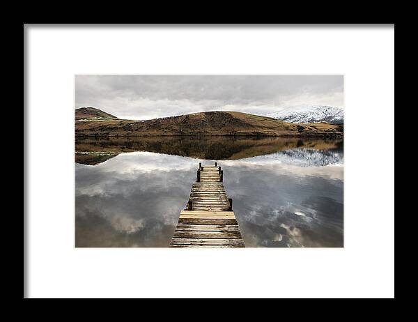 Tranquility Framed Print featuring the photograph Jetty At Lake Hayes by Bhawika Nana Photography