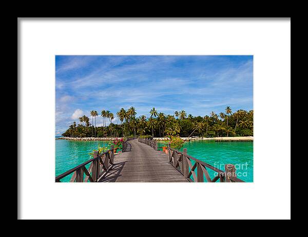 Celebes Sea Framed Print featuring the photograph Jetty by Fototrav Print