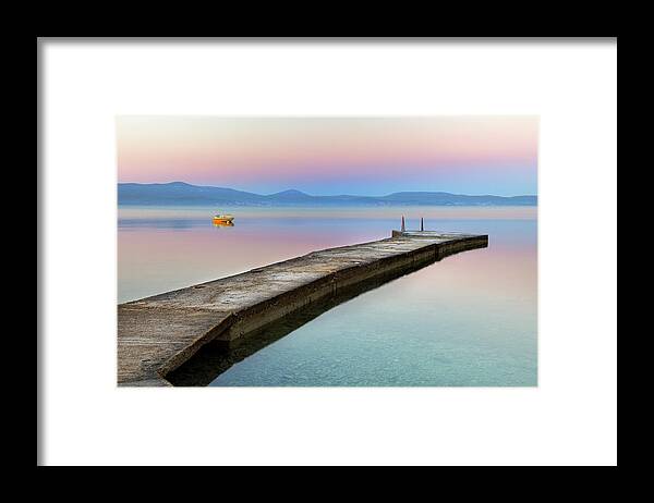 Saturated Color Framed Print featuring the photograph Jetty by Tadejzupancic