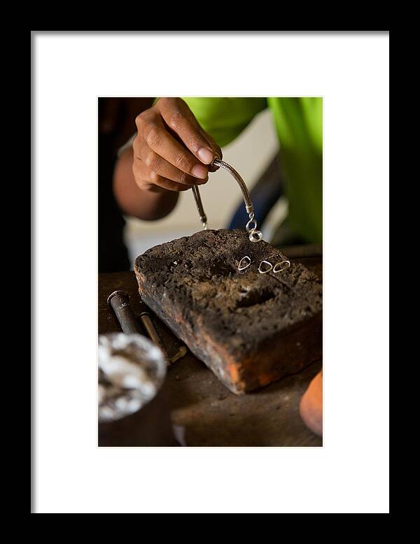 Travel Framed Print featuring the photograph Jewelry Making - Bali by Matthew Onheiber