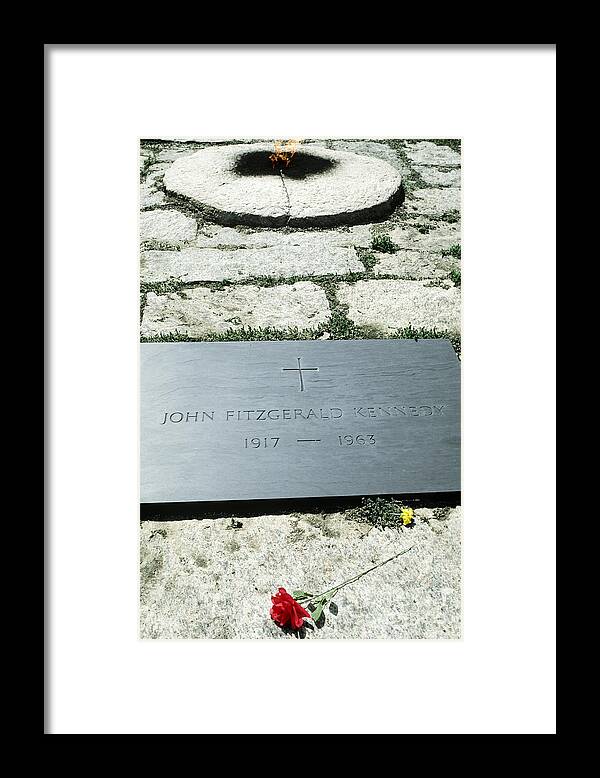 Jfk Framed Print featuring the photograph Jfks Grave by Dale Boyer