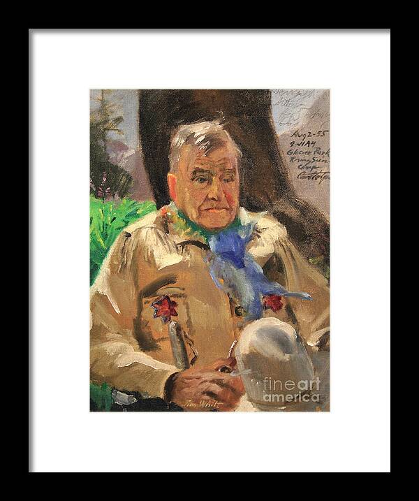 Poet Framed Print featuring the painting Jim Wilt - Mountain Poet by Art By Tolpo Collection