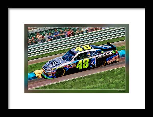 Jimmie Johnson Framed Print featuring the photograph Jimmie Johnson by Blake Richards