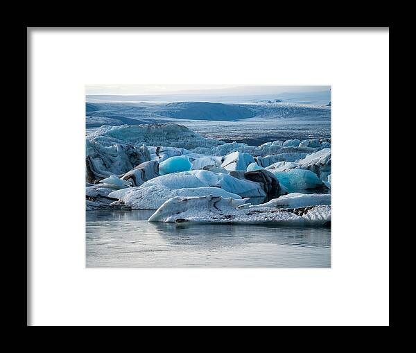 Scenics Framed Print featuring the photograph Jökulsárlón Glacier Lagoon in Iceland by Brandon Rosenblum