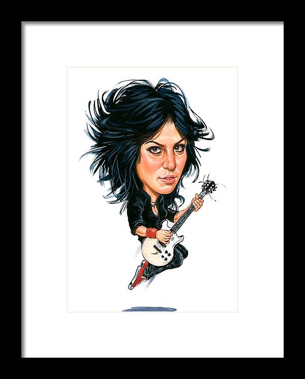 The Runaways Framed Print featuring the painting Joan Jett by Art 