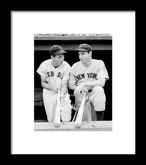 Sports Framed Print featuring the photograph Joe DiMaggio and Ted Williams by Gianfranco Weiss
