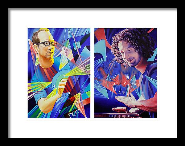Umphrey's Mcgee Framed Print featuring the painting Joel and Andy by Joshua Morton