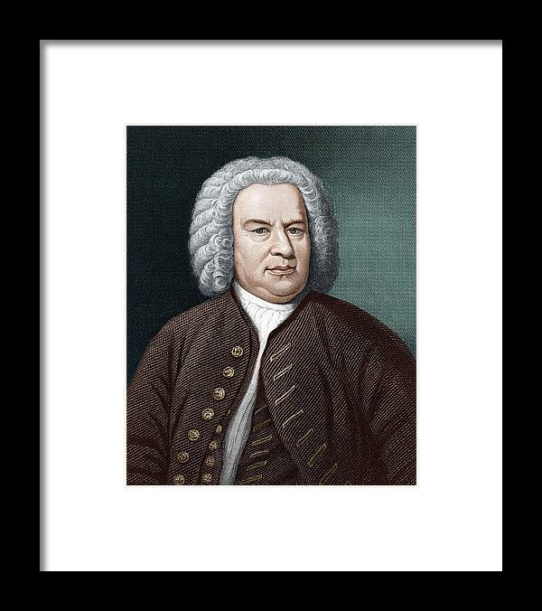Bach Framed Print featuring the photograph Johann Sebastian Bach (1685-1750) by Science Photo Library
