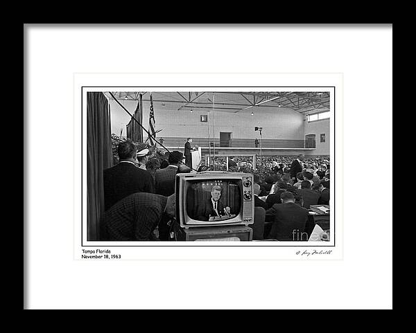 Tampa Framed Print featuring the photograph John F. Kennedy - 6 by Larry Mulvehill