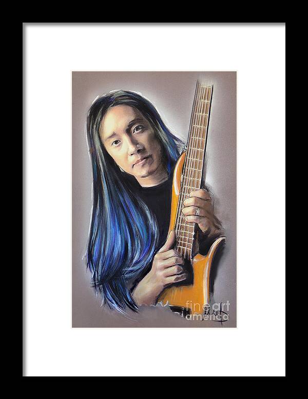 John Myung Framed Print featuring the mixed media John Myung by Melanie D